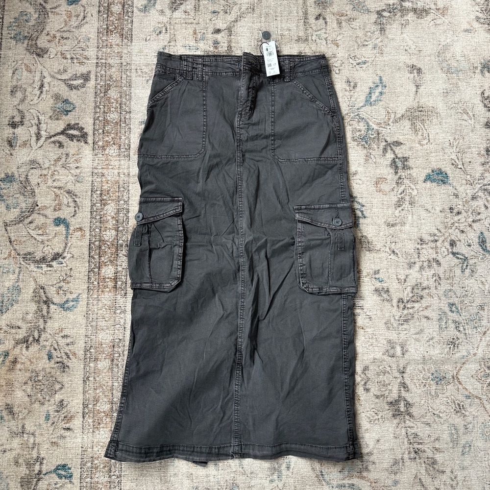 garage cargo midi skirt